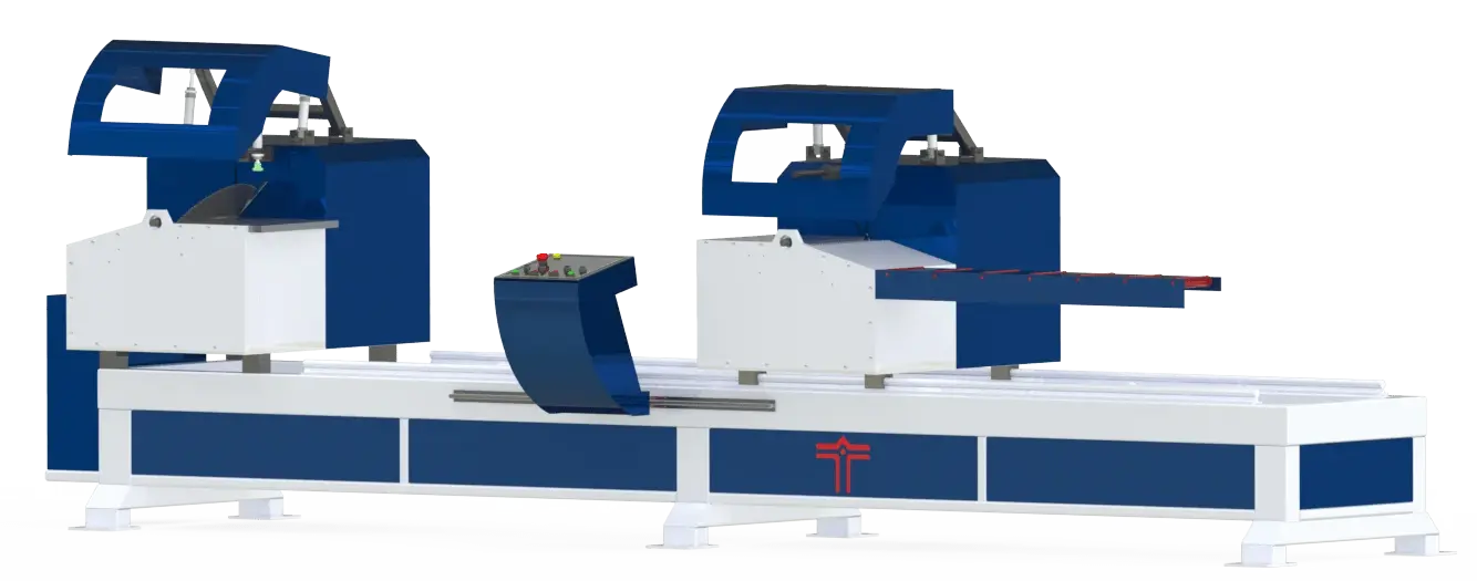 Automatic Double Head Cutting Machine/Facade/500mm Saw/4000mm/Aluminium